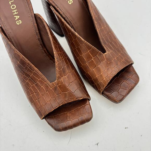 Alohas Frenchie Alli Brown Mules Heels Women's 36 US 6 - Picture 11 of 12